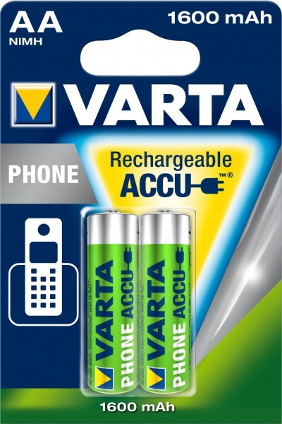 AA Akkus VARTA 1600 mAh T399 Professional Phone Power 2er Pack