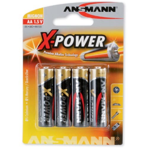 AA Batterien ANSMANN LR06 Mignon X-Power Alkaline 4er