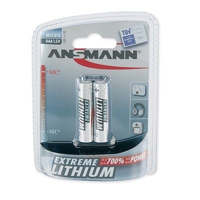 AAA Batterien ANSMANN LR03 Micro Extreme Lithium 2er Pack