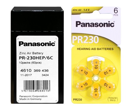Typ 10 Hörgerätebatterien PANASONIC PR70 60er Pack