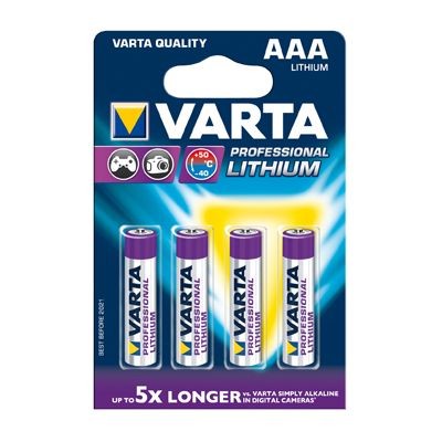AAA Batterien VARTA LR03 Micro Professional Lithium 4er Pack