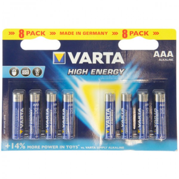 AAA Batterien VARTA LR03 Micro High Energy 4903 8er Pack