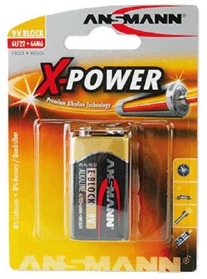 9V Batterie ANSMANN 6LR61 9V-Block X-Power Alkaline 1er Pack