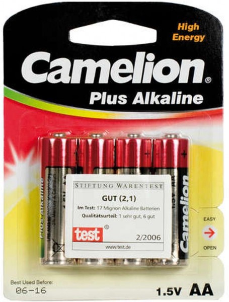 AA Batterien CAMELION LR06 Mignon Plus Alkaline 4er Pack