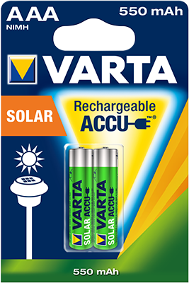 AAA Akkus VARTA 550 mAh LR03 Micro Solar 56733 2er Pack