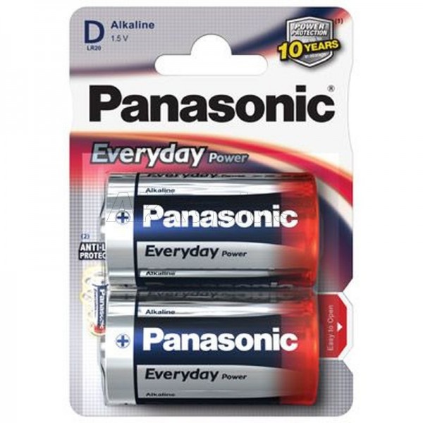 Monozellen PANASONIC LR20 Mono-D Everyday Power 2er Pack
