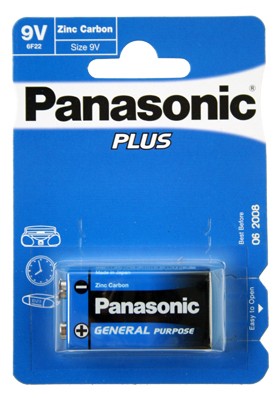 9V Batterie PANASONIC 6LR61 9V-Block 6F22B General Purpose 1er Pack
