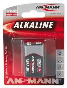 9V Batterie ANSMANN 6LR61 9V-Block RED Alkaline 1er Pack