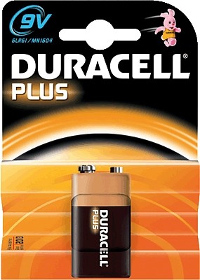 9V Batterie DURACELL 6LR61 9V-Block MN1604 Plus Power 1er Pack