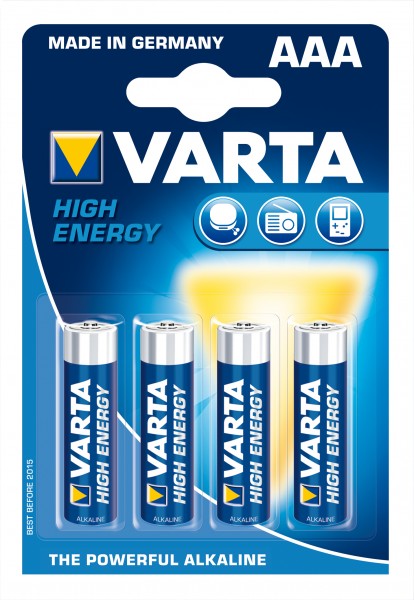 AAA Batterien VARTA LR03 Micro High Energy 4903 4er Pack