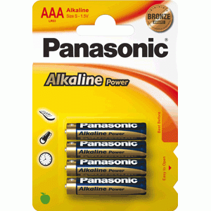 AAA Batterien PANASONIC LR03 Micro Alkaline Power 4er Pack