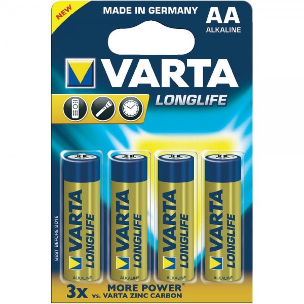 AA Batterien VARTA LR06 Mignon Longlife Extra 4106 4er Pack